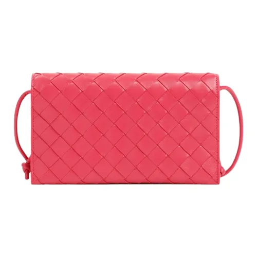 Bottega Veneta Intrecciato Овечья кожа Сумка через плечо Женская Арбузно-красный