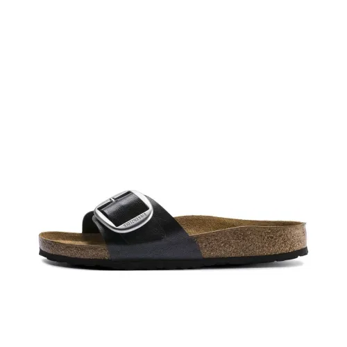 Birkenstock Madrid Big Buckle EVA Устойчивые к истиранию Слипоны Женские Черные Стандартные