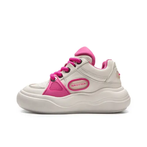 NAUTICA Противоскользящие Устойчивые к истиранию Низкие Кроссовки для скейтбординга Женские Белые Розовые Красные