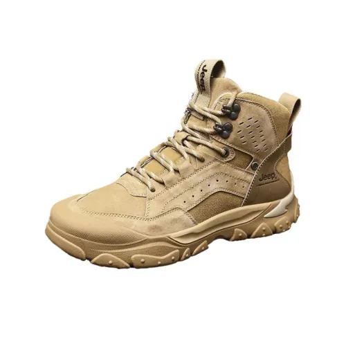 JEEP Износостойкая и Легкая Высокая Альпинистская Обувь Мужская Коричневая