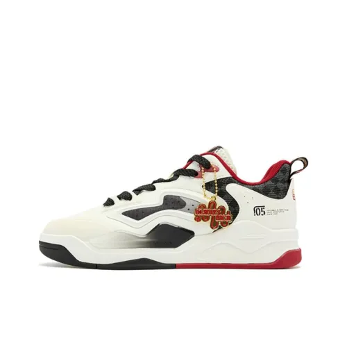 QIAODAN Dry Slip-Resistant Shock Absorbers Легкие Низкие Кроссовки для Скейтбординга Мужские Белые Черные