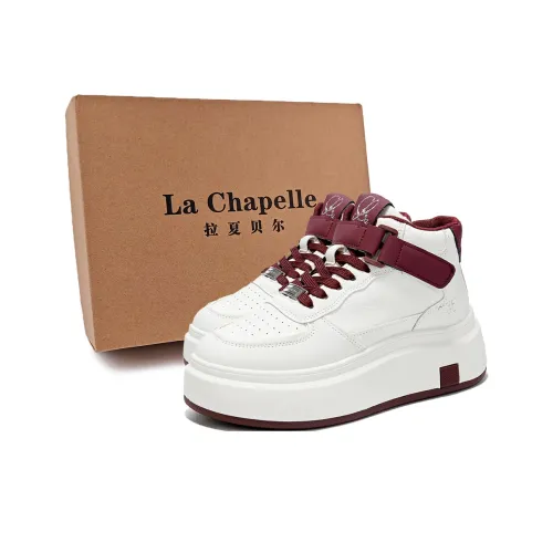 La Chapelle Модный Увеличение Высоты Белый Красный Китайский Мода Тренд Белые Кроссовки Высокий Топ