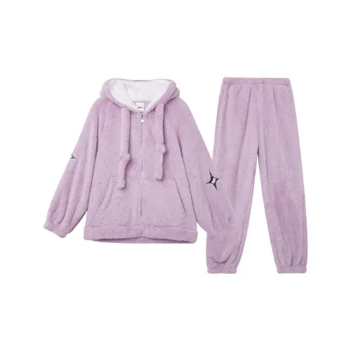 YSO Cool Cat Series Pajama Комплект Женский Прозрачный Фиолетовый