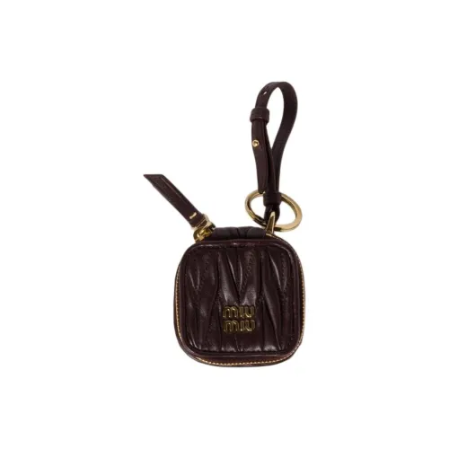 MIU MIU Lambskin Bag Accessory Women's Umber