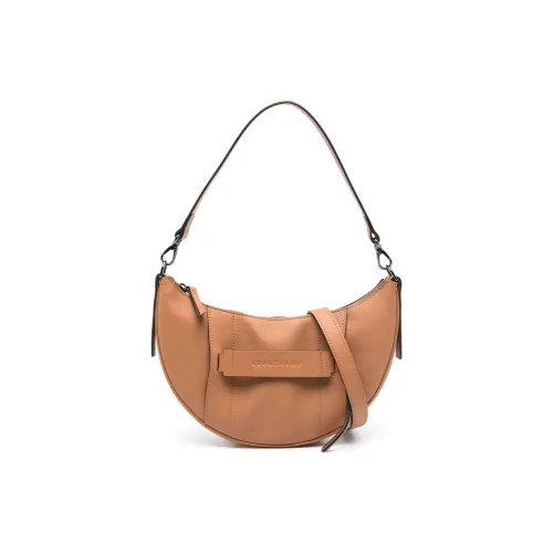 LONGCHAMP 3D Корова Кожа Плечевая Сумка Маленькая Женская Естественный Цвет