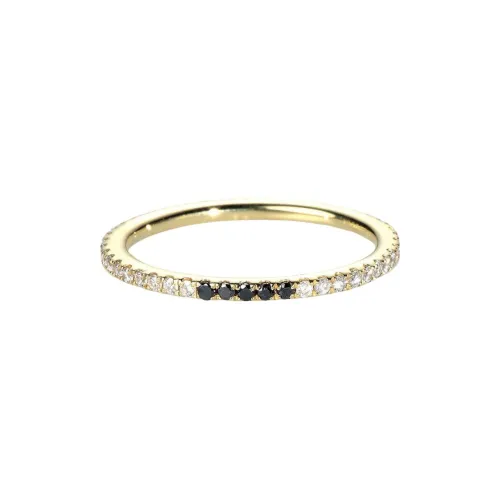 Redline Черный алмаз Белый циркон Кольца Женские Золото