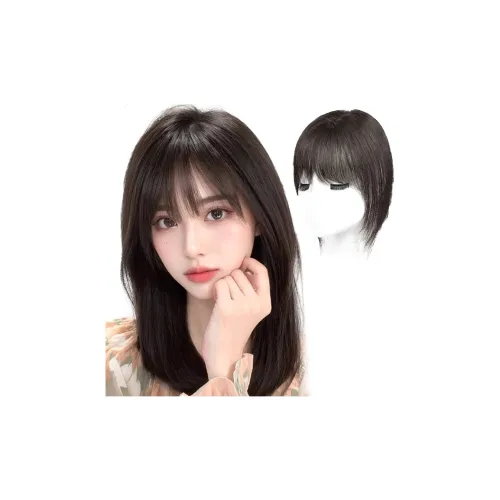 YUNQING Французский Liu Hai Парики Естественный Мокко 30 см