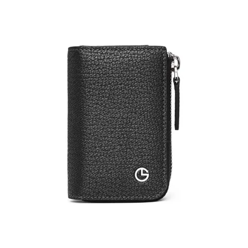GOLDLION Коровья кожа Держатель для карт Мужской Черный