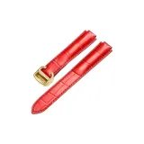 Золотистая пряжка, красная кожа