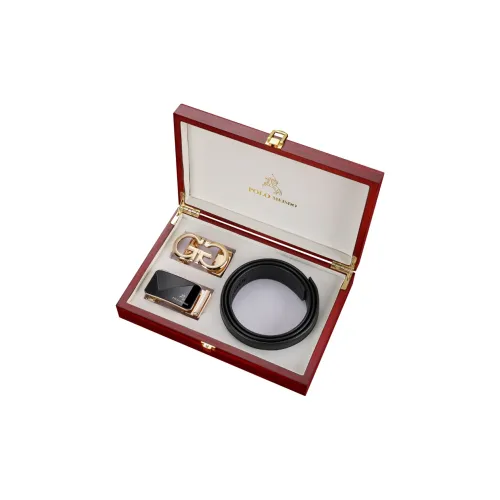 POLOMEISDO Двойная пряжка ремень из коровьей кожи универсальный ремень набор в подарочной коробке мужской 3,5 см