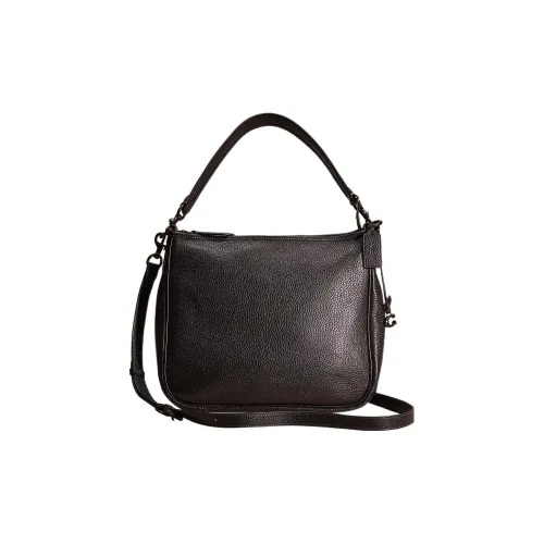 COACH Cary Мягкий Каменная Кожа Портативная Сумка через плечо Сумка на плечо Большая Женская Черная