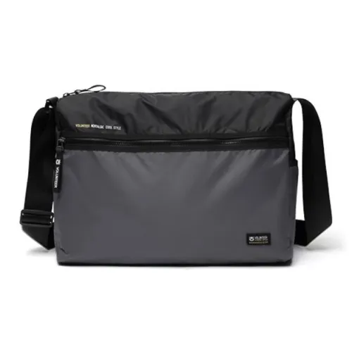 Volunteer Нейлон Oxford Laptop Сумка через плечо Большая Мужская Серый