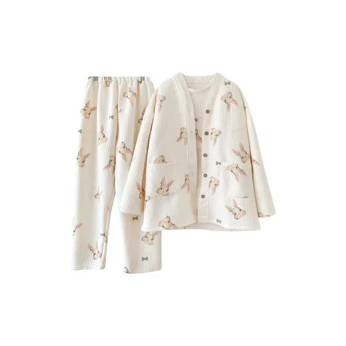 LEZIYUN Пижамный комплект женский абрикосовый