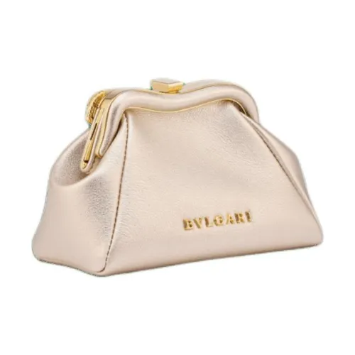 BVLGARI Телячья кожа Через плечо Клатч Экстра Маленький Женский Золотой