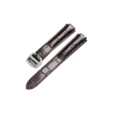 Серебряная пряжка, коричневый кожаный ремешок