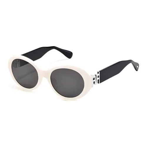 Fakeme Пластиковая оправа нерегулярная форма солнцезащитные очки унисекс белый черный