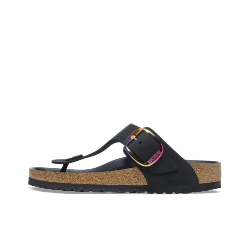 Birkenstock Gizeh Big Buckle EVA Устойчивый к истиранию Шлепанцы Женские Черный Стандартный