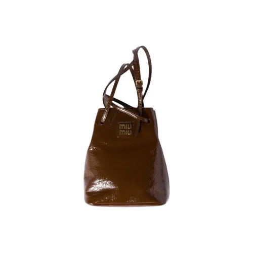 MIU MIU Naplak Овчина Сумка через плечо Сумка на плечо Женская Розовое дерево Цвет