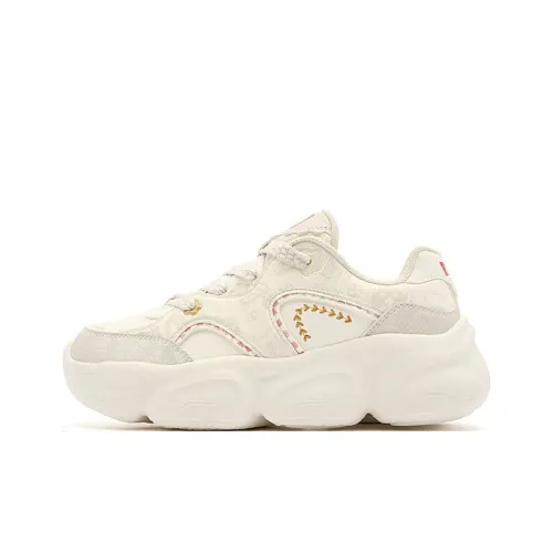 QIAODAN Elf Meow TD Легкий увеличивающий высоту термический низкий топ кэжуал женский бежевый