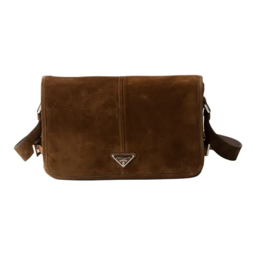 PRADA Сумка через плечо из телячьей кожи мужская сумка на плечо цвет какао-коричневый
