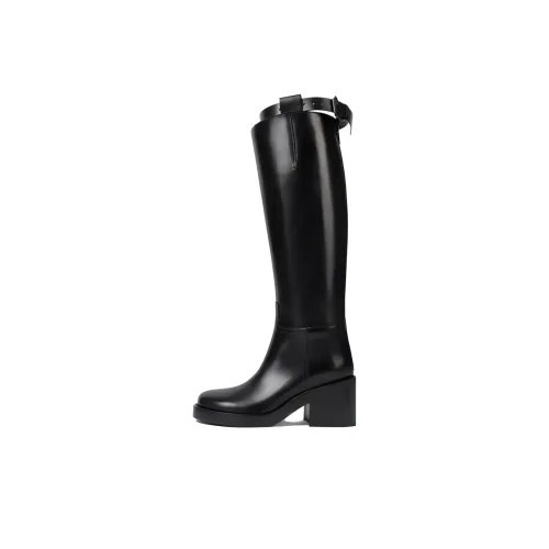 Ann Demeulemeester Колено Высокие сапоги 2 см Женские Черные