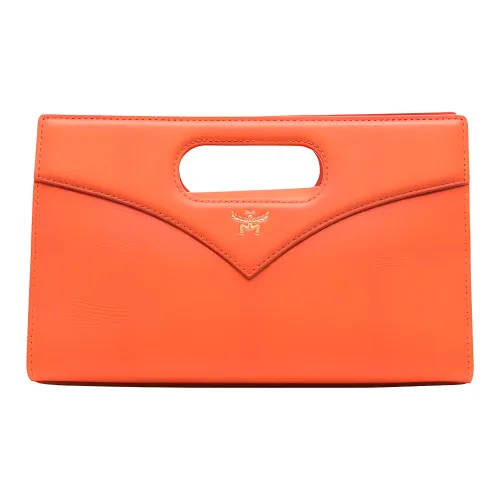 MCM Тисненая кожа Сумка через плечо Одно плечо Маленькая Женская Апельсин