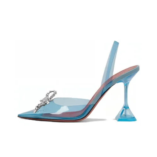 AMINA MUADDI Боковая бутылка Высокие каблуки Женские Синий