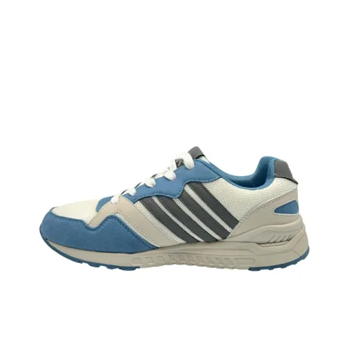 QIANJIN Slip-resistant Abrasion-resistant Low-top Skateboard Shoes Men's Gray Blue QIANJIN Противоскользящие Износостойкие Низкие Кроссовки для скейтбординга Мужские Серый Синий