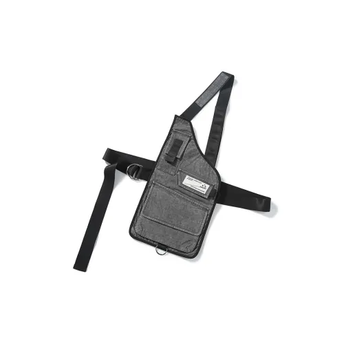 GENANX Хлопок Одно плечо Через плечо Бананка Сумка-слинг Стандартная Унисекс Темно-серый