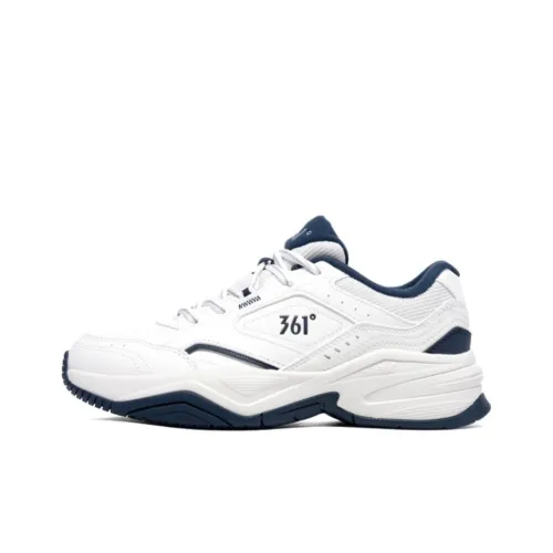 361° Некайзер Низ Поддержка Низкий Топ Толстая подошва Кроссовки Женские Белый Синий