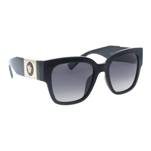 VERSACE Пластик Квадратные Солнцезащитные очки Женские Черные