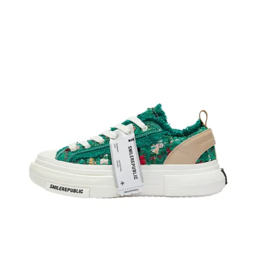 SMILEREPUBLIC INCEPTION 70s Low-Top Canvas Shoes Green Unisex