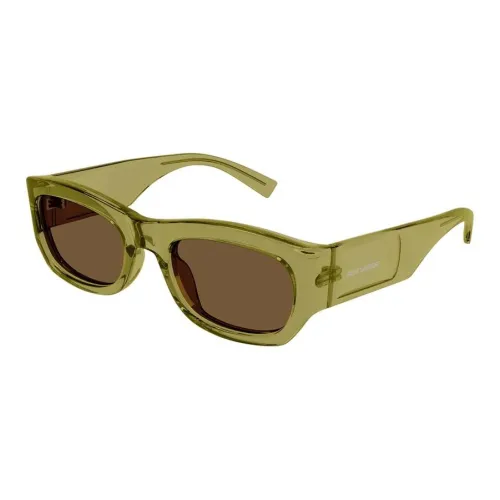 SAINT LAURENT Био-основанный литьевой пластик прямоугольные солнцезащитные очки женские зеленые