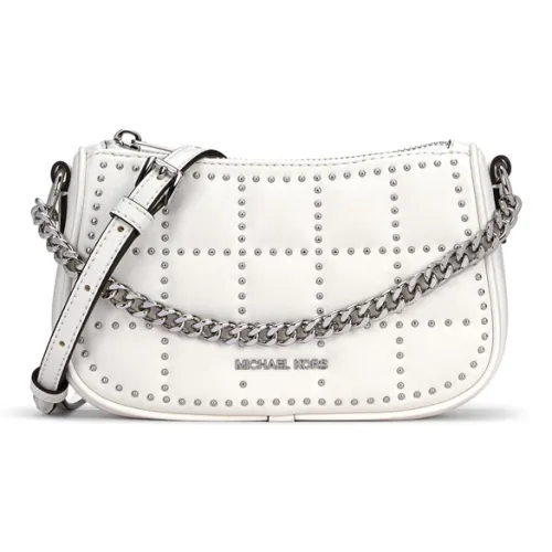 MICHAEL KORS CARMELA Искусственная кожа Сумка через плечо Седельная сумка Сумка через плечо Маленькая Женская Белая