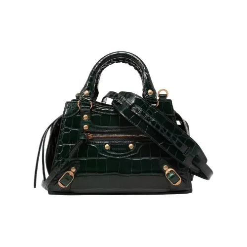 Balenciaga Neo Classic Мягкий Телячья кожа Портативная Сумка через плечо Сумка на плечо Мини Женская Зеленая