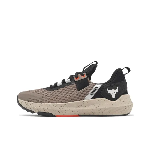 Under Armour Project Rock BSR 4 Slip-Resistant Abrasion-Resistant Low-Top Training Shoes Men's Brown Black