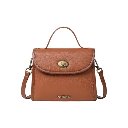 MILLIE'S Коровья кожа Сумка Женская Золотисто-коричневый Слоновый серый