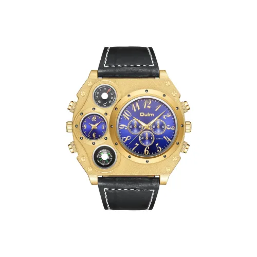 Oulm Кварцевый механизм ремешок из полиуретана часы для мужчин черный циферблат
