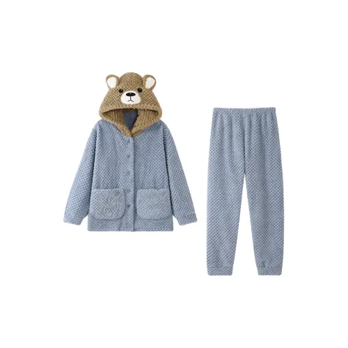 LEZIYUN Пижамный комплект женский синий