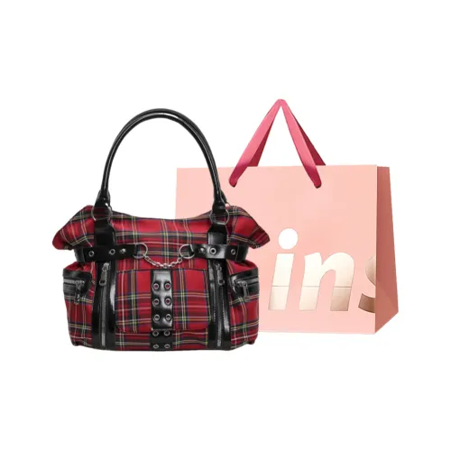 WHEELY BABY + Нейлоновая ткань Сумка Женская Полосы Черно-белая Клетка Черный Красный Розовый