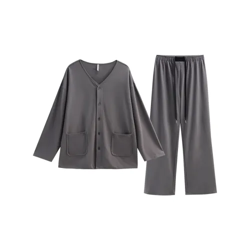 Same Language Пижамный комплект Мужской Фиолетовый Ink Серый