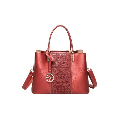 PAYOT Микрофибра Синтетическая Кожа Сумка через плечо Сумка Обычная Женская Кирпично-красная