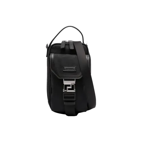 FANSIZHE Barocco Переработанный нейлон с телячьей кожей сумка через плечо сумка мужская черная