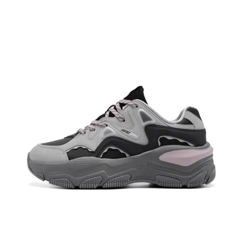 QIAODAN Dry Противоскользящий Легкий Увеличивающий Высоту Низкий Топ Повседневный Женский Серый Черный