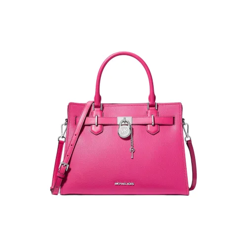 MICHAEL KORS Hamilton Series Кожа Тоут Сумка Сумка для покупок Сумка через плечо Сумка среднего размера Женская Розовая Красная