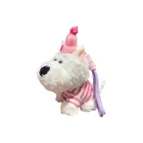 Вест-хайленд разноцветный шнур, подвеска [розовый с белыми полосами]