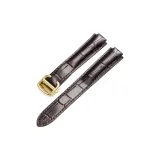 Золотистая пряжка, коричневая кожа