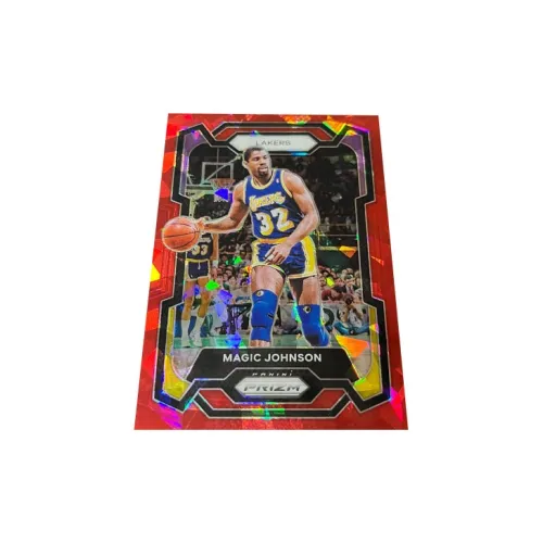 PANINI Lakers Magic Johnson Настоящий Красный Crushed Ледяной Голографическая карта Prizm Игрок Редкая карта Спортивные карты 1 шт