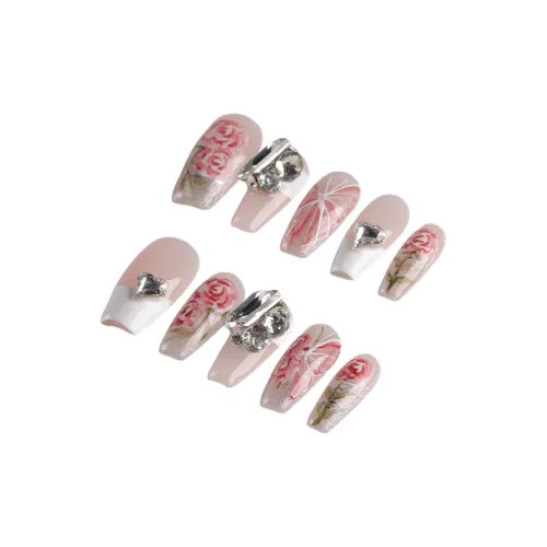 Song Biography Румяна Розовый Сверкающий страз Осветляющий Nail Art 25 мм Средний LADDER