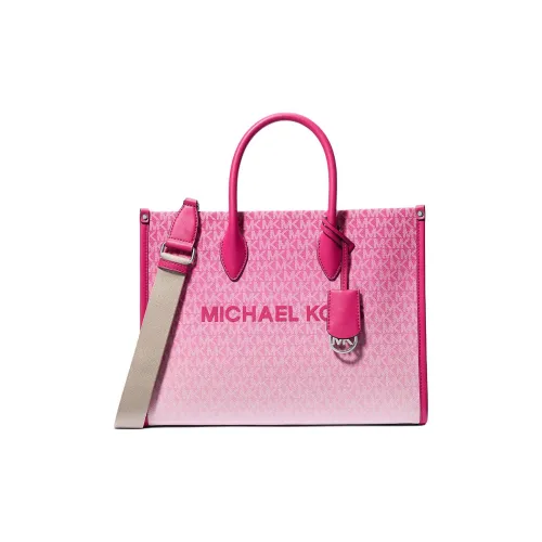 MICHAEL KORS Mirella Покрытый холст Тоут Сумка Сумка для покупок Сумка через плечо Сумка среднего размера Женская Розовая